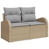 vidaXL Ensemble de canap&eacute; de jardin 5 pcs Beige Poly Rattan