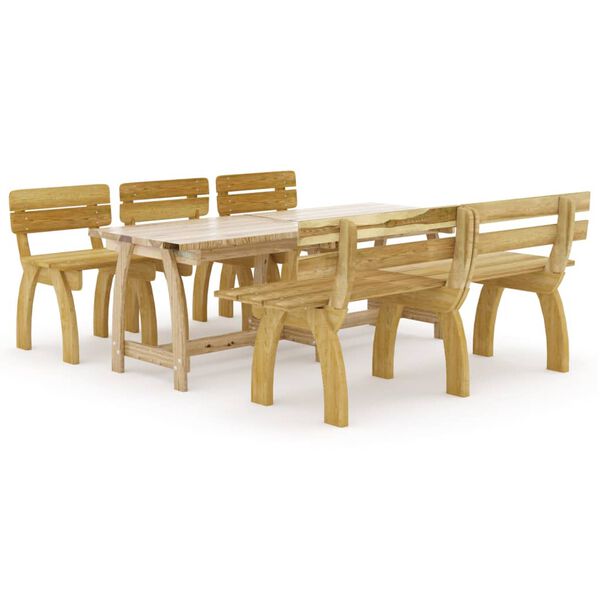 vidaXL Ensemble à manger de jardin 5 pcs Bois de pin imprégné