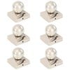 vidaXL Bouchons de poteau 6 pcs Globe final Acier inoxydable 81x81 mm