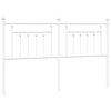 vidaXL T&ecirc;te de lit m&eacute;tal blanc 160 cm