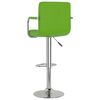 vidaXL Tabourets de bar lot de 2 vert similicuir