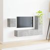 vidaXL Ensemble meuble TV 4 pcs Gris b&eacute;ton Bois d'ing&eacute;nierie