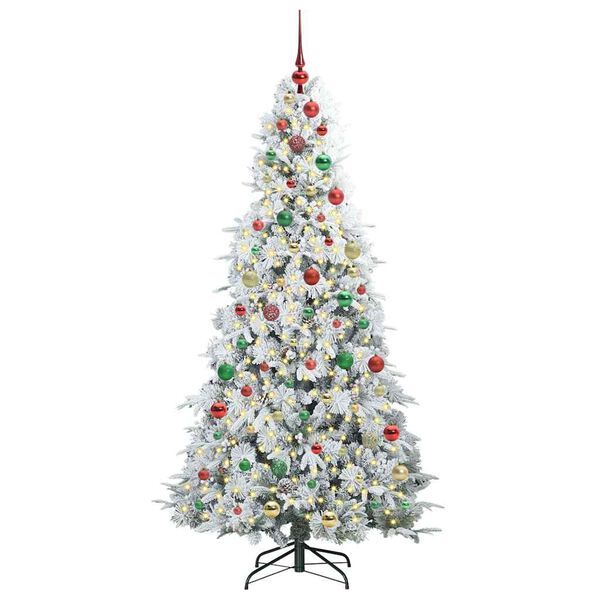 vidaXL Sapin de No&euml;l Artificiel &agrave; Branches Articul&eacute;es Blanc 180 cm