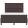 vidaXL Lit &agrave; ressorts avec matelas Marron fonc&eacute; 160 x 200 cm tissu