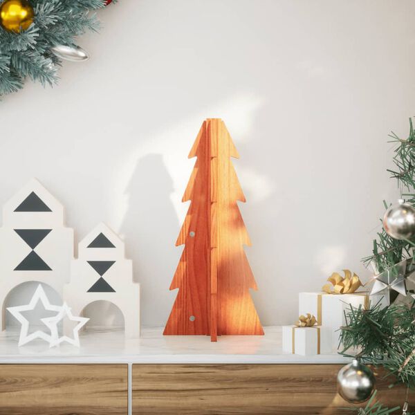 vidaXL Arbre de No&euml;l en bois pour d&eacute;coration 49 cm bois de pin massif