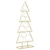 vidaXL Arbre de No&euml;l en m&eacute;tal KUOPIO 90 cm Acier Dor&eacute;