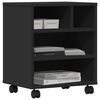 vidaXL Support d'imprimante avec roulettes noir 41x32x48 cm