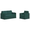 vidaXL Ensemble de Canap&eacute;s 2 pc Vert fonc&eacute; tissu