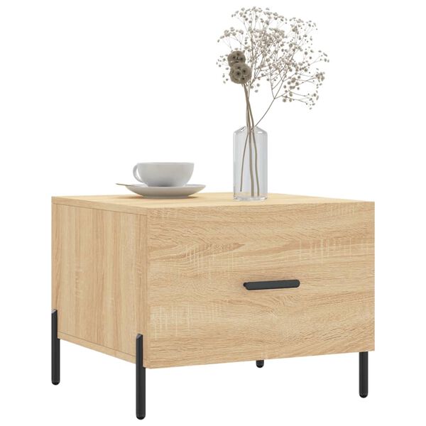 vidaXL Table basse Chêne sonoma 50x50x40 cm Bois d'ingénierie