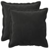 vidaXL Housse de coussin 2 pcs HOUTEN Noir 40 x 40 cm Velours