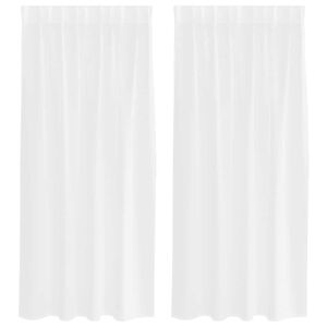 vidaXL Rideau en Voile 2 pc Blanc 175 x 140 cm Polyester