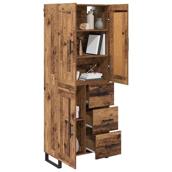 vidaXL Haut Armoire Bois ancien 69,5 x 34 x 180 cm Bois d'ing&eacute;nierie