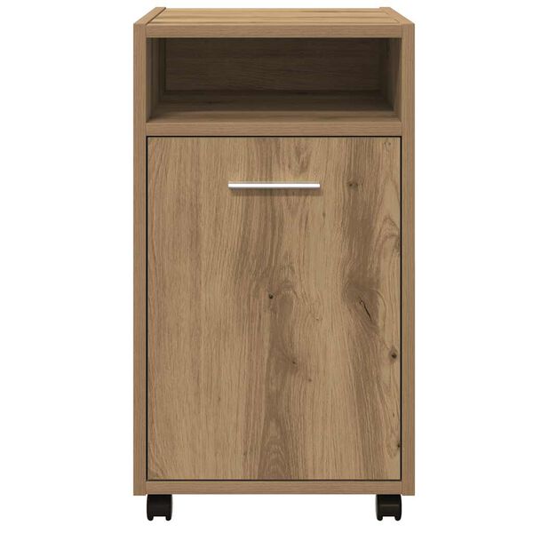 vidaXL Armoire avec roues chêne artisanal 33x38x60cm bois d'ingénierie