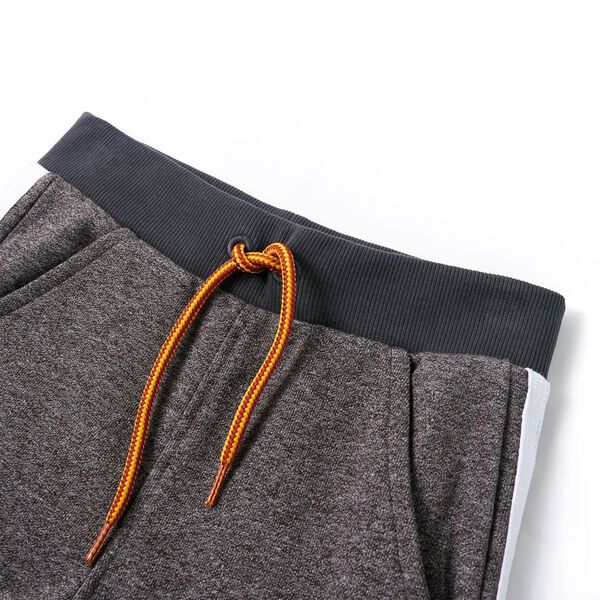 Pantalon de surv&ecirc;tement pour enfants m&eacute;lange gris fonc&eacute; 140