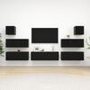 vidaXL Ensemble de meuble TV 7 pcs Noir Bois d'ing&eacute;nierie