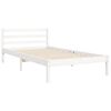 vidaXL Cadre de lit sans matelas blanc bois massif