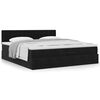 VidaXL Cadre de lit ottoman avec matelas noir 200x200 cm velours