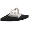 vidaXL &Eacute;tag&egrave;res d'angle flottantes 2 pcs noir 35x35x3,8 cm MDF