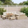 vidaXL Ensemble de canapé de jardin 13 pcs Beige Poly rotin