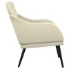 vidaXL Fauteuil Cr&egrave;me 63x76x80 cm Similicuir