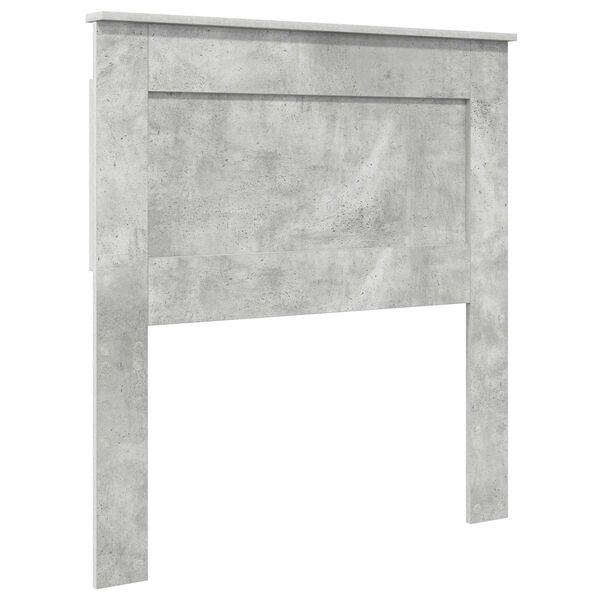 vidaXL T&ecirc;te de lit avec t&ecirc;te de lit Gris b&eacute;ton 75 cm Bois d'ing&eacute;nierie