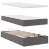 VidaXL Lit ottoman avec matelas gris 90x190 cm similicuir