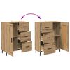 vidaXL Haut Armoire 2 pcs Ch&ecirc;ne artisanal Bois d'ing&eacute;nierie