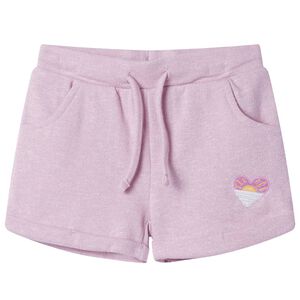 Short pour enfants avec cordon de serrage lilas m&eacute;lang&eacute; 140