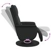 vidaXL Fauteuil inclinable de massage repose-pieds noir similicuir