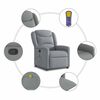 vidaXL Fauteuil de massage inclinable Gris clair Tissu
