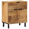 vidaXL Table de chevet marron 50x33x60 cm bois de manguier massif