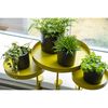 Esschert Design Plateau pour plantes avec pince Rond Doré L