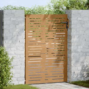 vidaXL Portail de jardin 85x150 cm acier corten conception de carr&eacute;