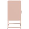 vidaXL Table de chevet rose 36x39x78 cm acier laminé à froid