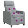 vidaXL Fauteuil de massage inclinable Gris clair Tissu