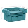 vidaXL Canap&eacute; pour chien Turquoise 75 x 50 x 38cm Peluche