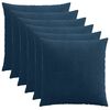 vidaXL Housse de coussin 6 pc ALMELO Bleu marine 55 x 55 cm