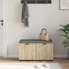 vidaXL Banc d'entr&eacute;e avec coussin Ch&ecirc;ne Sonoma 80 x 46 x 46 cm