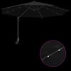 vidaXL Parasol de jardin Noir 248 x 248 x 148 cm Polyester et Acier