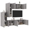 vidaXL Unités murales TV 5 pcs sonoma gris bois d'ingénierie