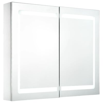 vidaXL Armoire de salle de bain à miroir LED 80x12,2x68 cm