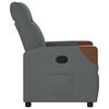 vidaXL Fauteuil inclinable en tissu gris foncé