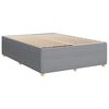 vidaXL Sommier &agrave; lattes de lit avec matelas Gris clair 140x190cm Tissu