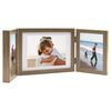 vidaXL Cadre photo d&eacute;pliable Marron clair 22x15 cm+2x(10x15 cm)