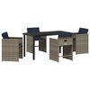 vidaXL Ensemble de salle &agrave; manger pour jardin 5 pc Gris polyrotin