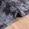 vidaXL Tapis Shaggy à poils longs NAVARRA gris foncé 200x200 cm