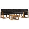 vidaXL Ensemble de canap&eacute;s d'ext&eacute;rieur 6 pc Naturel et noir