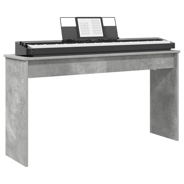 vidaXL Stand de clavier Gris b&eacute;ton 120 x 32 x 64 cm Bois d'ing&eacute;nierie