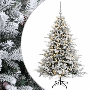 vidaXL Sapin de No&euml;l artificiel avec boules 120 cm 150 LED Blanc chaud