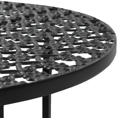 vidaXL Table de bistro Noir 40x70 cm Métal